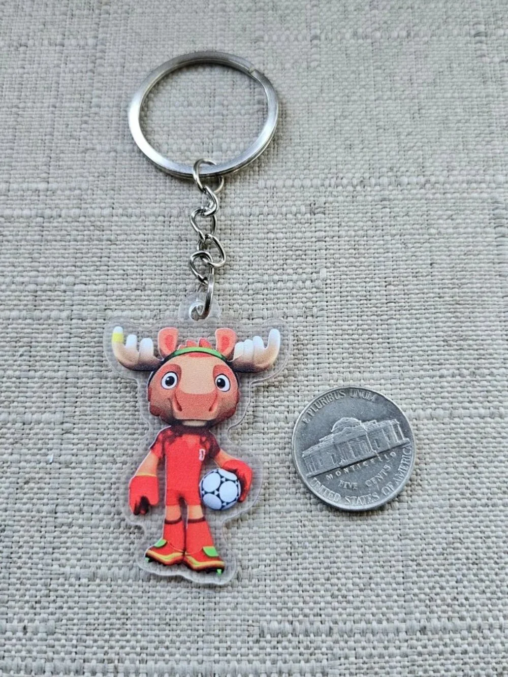 Fifa World Cup Key Chain Orange Maple The Moose MAscot Keys Holder Unbranded